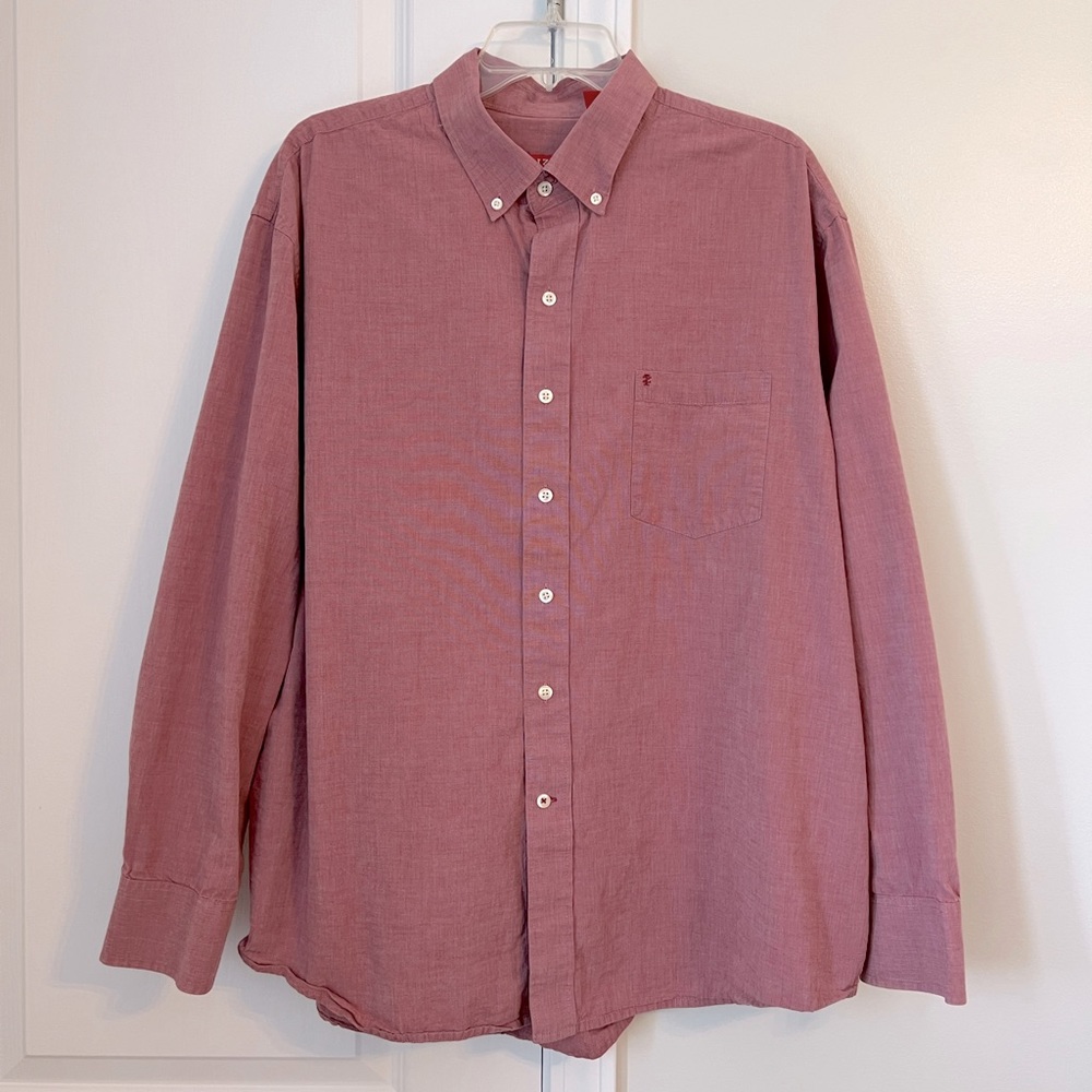 Izod Button-Down Collared Long Sleeve Shirt Size XXL EUC